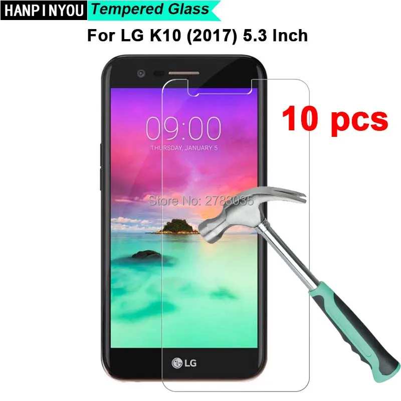 10 шт. для LG K10 (2017) X400 M250N 5 3 &quotновая твердость 9H 2.5D ультра-тонкая закаленная
