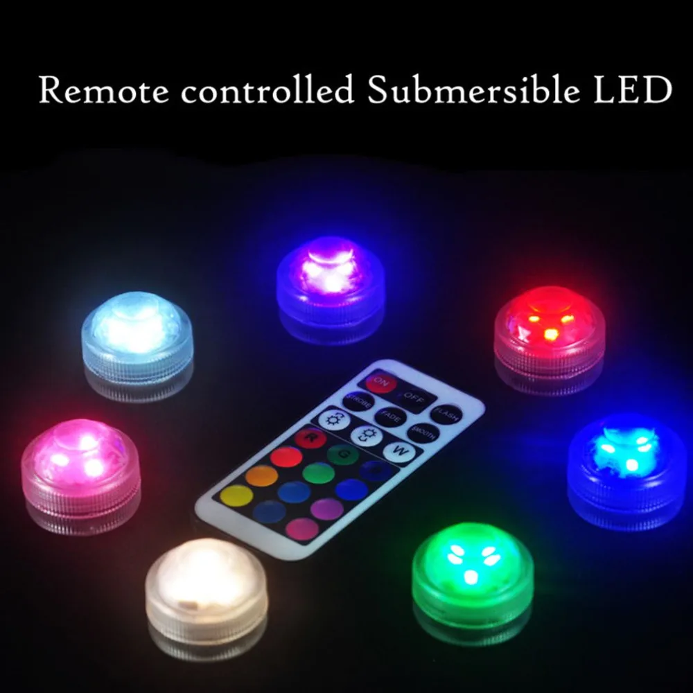 

10pcs/set LED Aquarium Diving Light with Remote Control Waterproof Lighting Electronic Candle Lights Fish Tank Lamp 5 Colors Hot