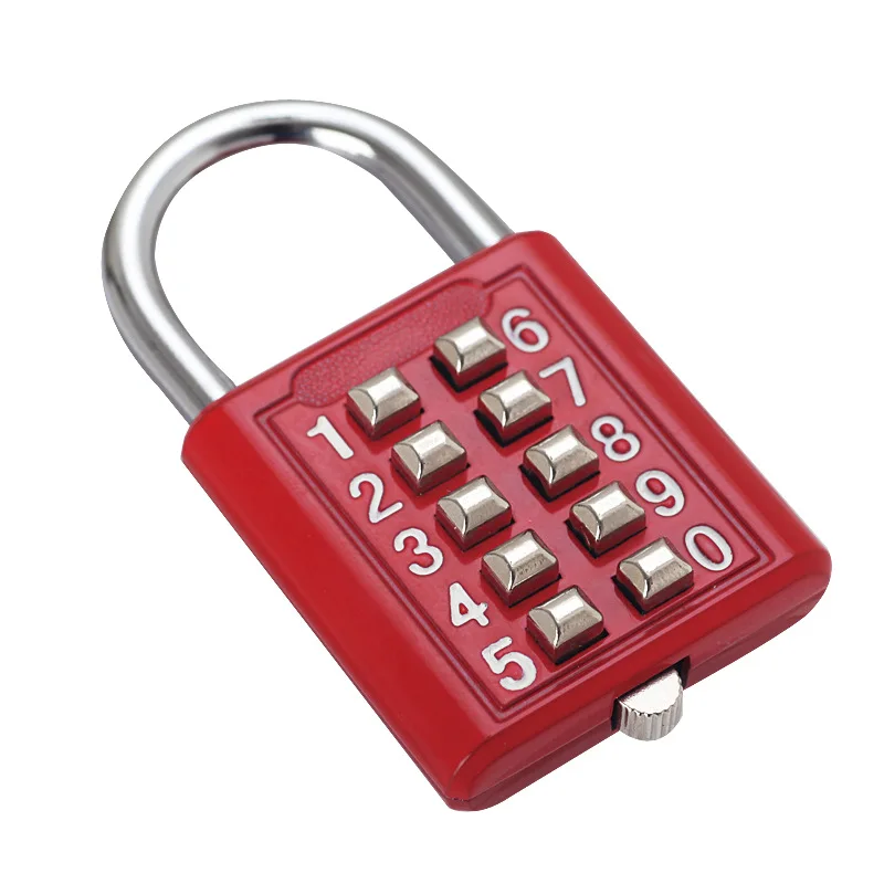 

5 Digit Push Button Combination Padlock Silver Number Luggage Travel Code Lock Travel Accessories