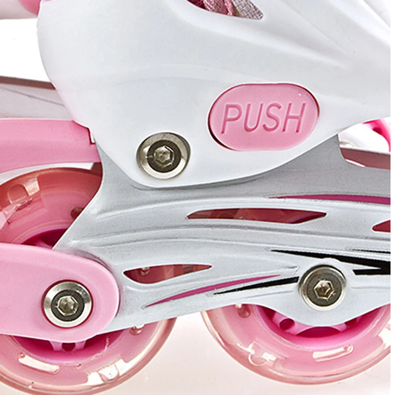 أحذية التزلج الأسطوانة للأطفال مضمنة اليومية الشارع فرشاة للجنسين الأطفال أحذية رياضية مع الأسطوانة قابل للتعديل كامل وامض عجلات IA35