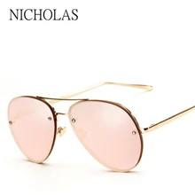 NICHOLAS, роскошные солнцезащитные очки для женщин, фирменный дизайн, женские, розовое золото, знаменитые зеркальные солнцезащитные очки, женские очки Oculos De Sol Feminino