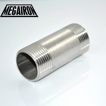 

MEGAIRON 1/2" Length 75mm Stainless Steel SS304 Male to Male Out Threaded Pipe Fittings Moonshine Still Stainless Steel