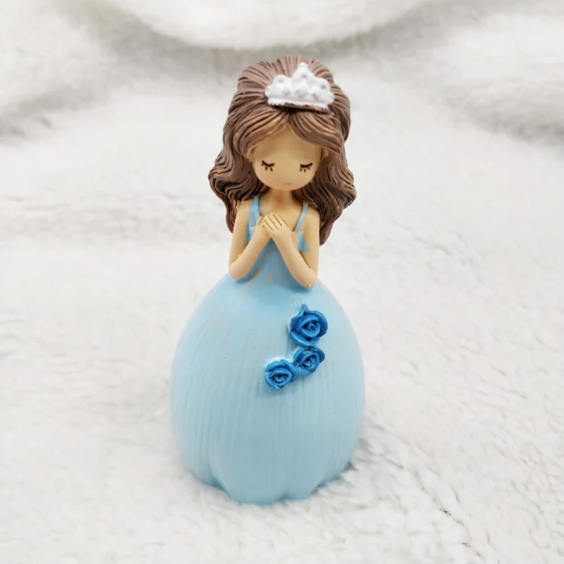Милая принцесса торт Топпер украшение для торта «С Днем Рождения» Свадебная вечеринка юбилей день Святого Валентина подарок на день рождения ребенка - Цвет: blue