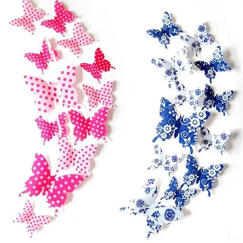 

POP ITEM! 12 Pcs 3D Wall Stickers Butterfly Fridge Magnet Wedding DIY Home Room Decor