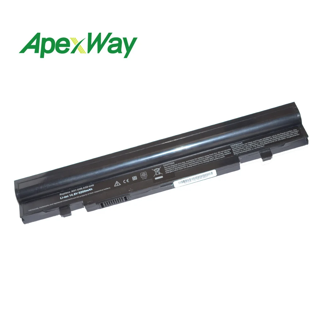

8 Cells 14.4V A32-U46 Laptop Battery for Asus U46 U46E U46J U46JC U46S U46SD U46SM U46SV U56 Series A41-U46 A42-U46