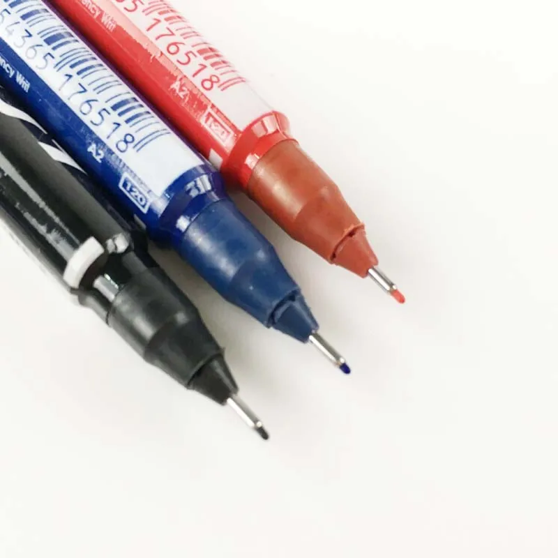 1 шт., маркер для рисования, канцелярские принадлежности, водонепроницаемые чернила, двойные масляные маркеры, доступны 3 цвета