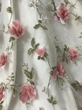 

High grade tulle embroidery lace African French net lace fabric DiuDiu-52815 with full tube beads