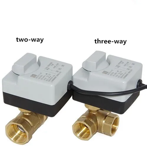

Hand-electric integr AC 220V Brass Electric Motorized Ball Valve 3 wires 2 control Thread DN15-DN50 for water gas oil
