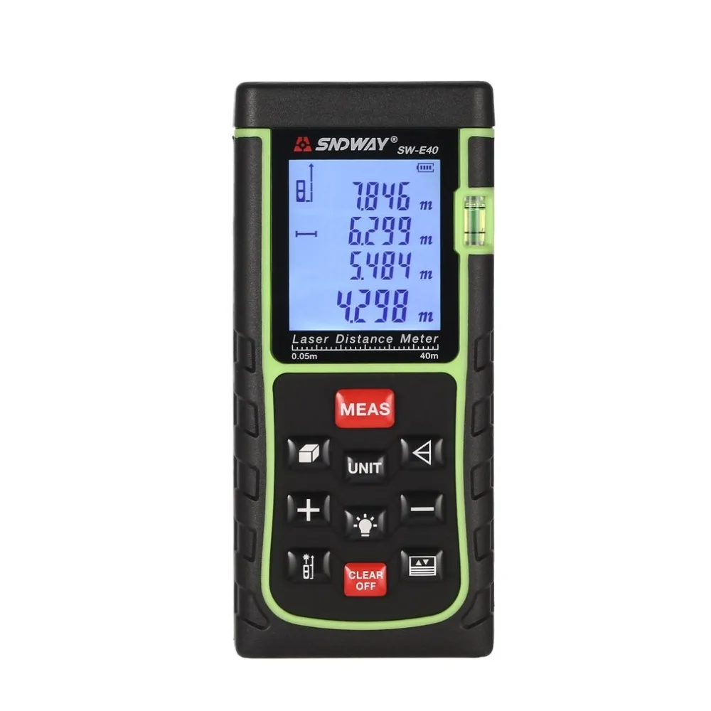 

SNDWAY 40M/60M/70M/80M/100M Handheld Laser Distance Meter Range Finder Trena Laser Rangefinder Laser Tape Measure Distance Tool