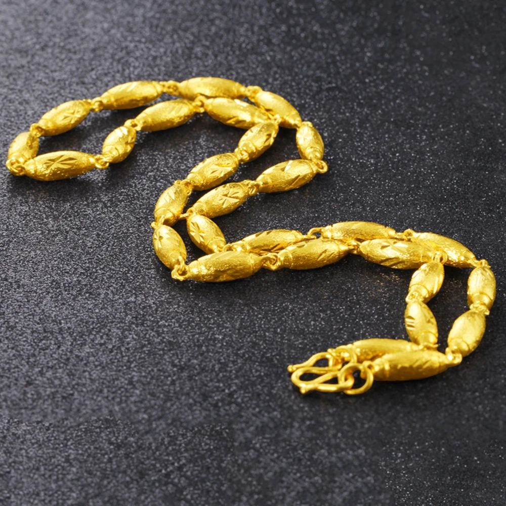 

Mens Necklace Yellow Gold Filled Classic Chain Jewelry 60cm