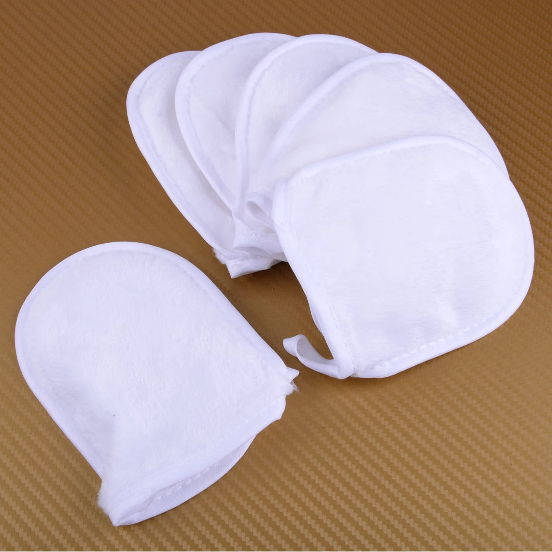 6pcs Reusable Microfiber Makeup Remover Mitt Face Washing Towel Facial