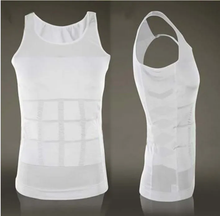 Plus Size Mens Slimming Body Shaper Vest Shirt Abs Abdomen Slim Withe Black Slim And Lift Shirt For