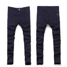 Новые мужские брюки хлопок Твердые Slant Карманный облегающие брюки эластичность стрейч модные Бизнес Повседневное узкие брюки Большие размеры 28-46