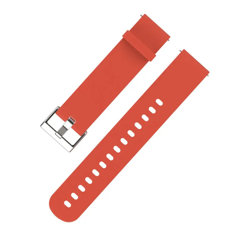 Ремешок для Xiaomi Amazfit Bip Смарт-часы с заменой ремешка силиконовый браслет 20 мм умные часы аксессуары - Цвет: Оранжевый