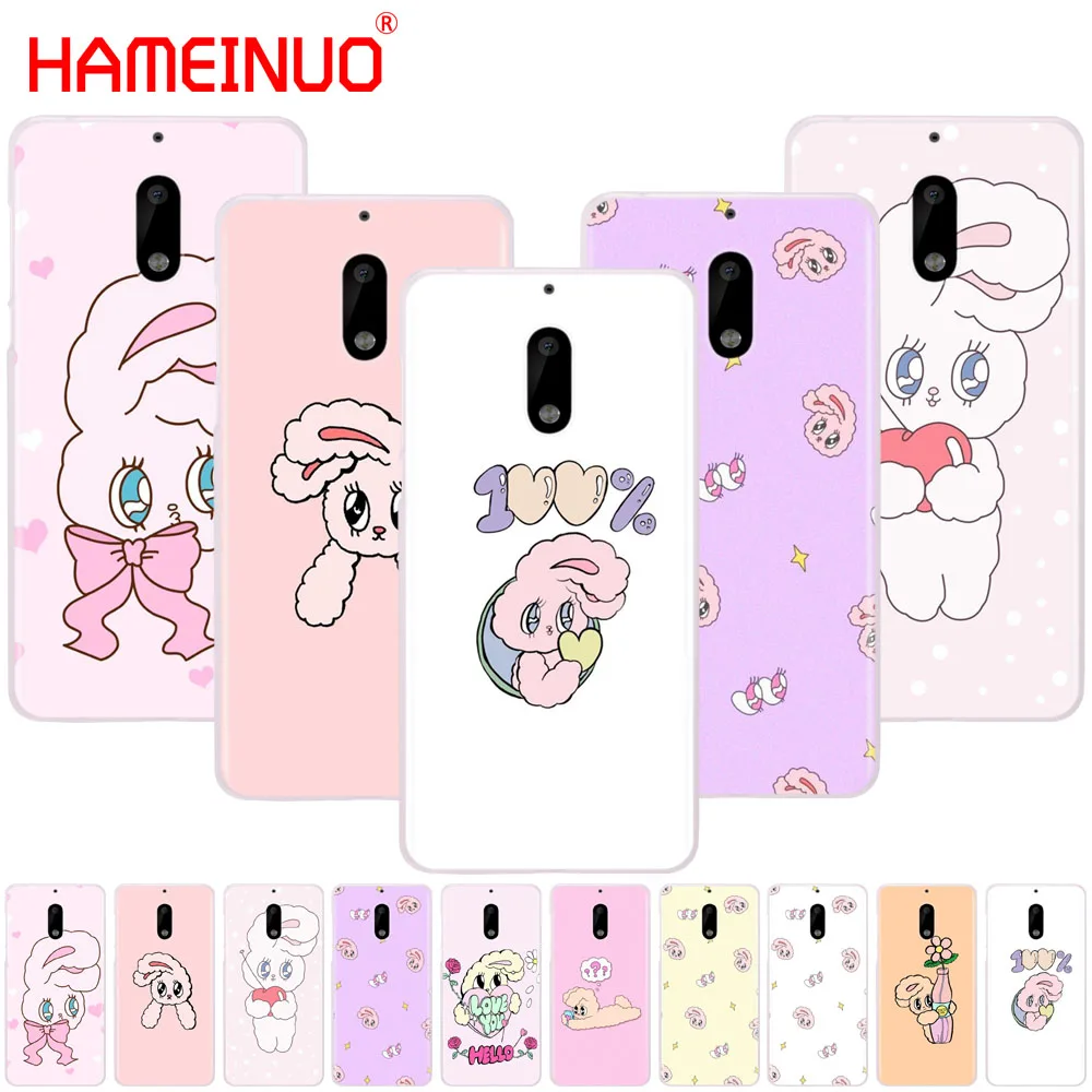 

HAMEINUO Korean Pink chuu esther kim rabbit cover phone case for Nokia 9 8 7 6 5 3 Lumia 630 640 640XL 2018