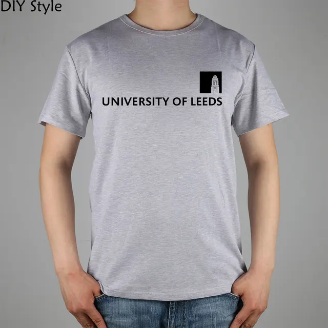 England UK universities LEEDS UNIVERSITY T shirt Top Lycra Cotton Men T