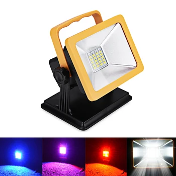 

15W Project Lamp Portable Rechargeable Lithium Batterie Waterproof Outdoor Floodlight Spotlights Camping Security SOS Lights