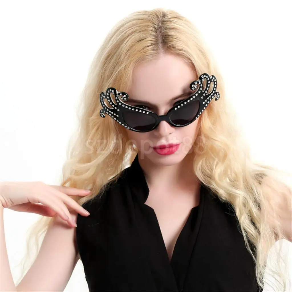 Women Novelty Black Masquerade Mask Designed Sunglasses Party Eye