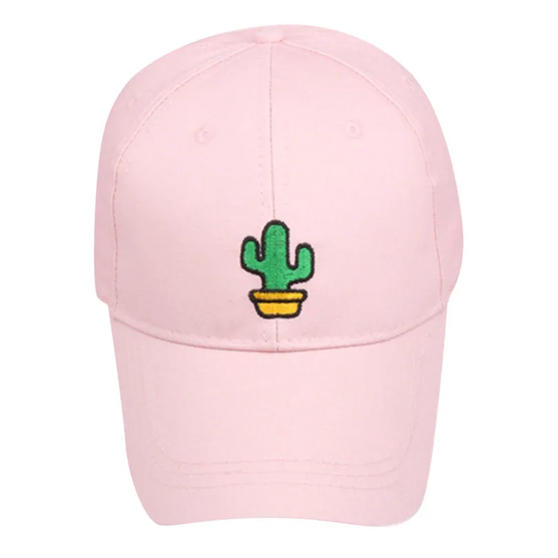 Новинка, летняя хлопковая Повседневная Кепка s, модная мужская и женская бейсболка с буквенным принтом кактуса и жестом любви, шапка, Прямая поставка,# E08 - Цвет: Pink  Cactus