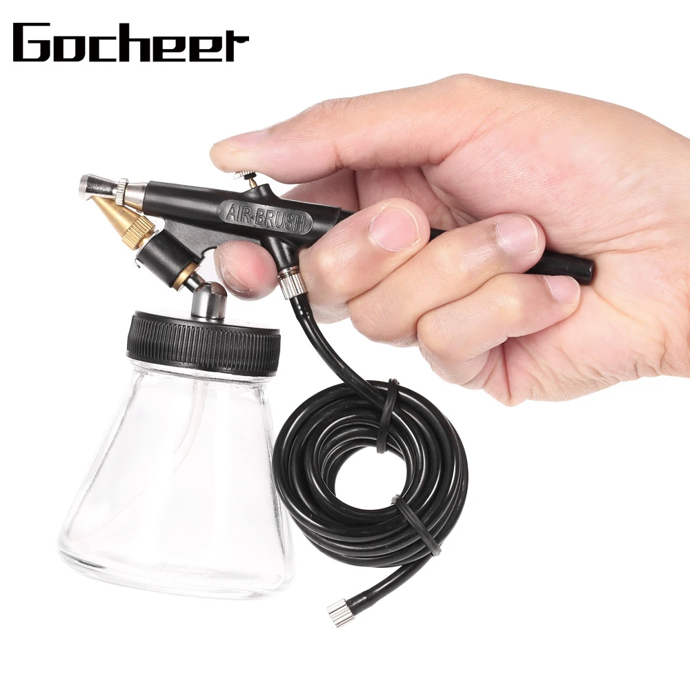 Gocheer 0.8mm mini Spray Airbrush Single Action Air Brush Kit Hose