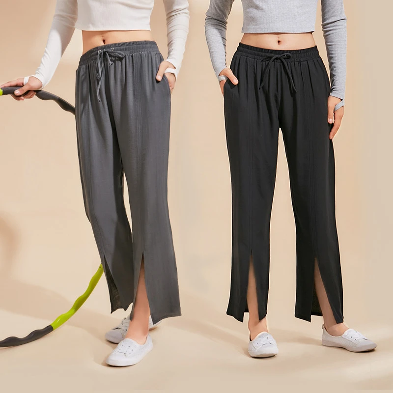 Loose Yoga Pants Women Fitness Solid Elastic Waist Gym Pants Women