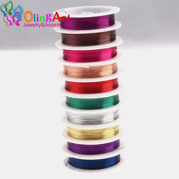 

OlingArt 0.2-1.0MM High Quality Copper Wire Multicolor Plating Beaded Wire Jewelry Discovery DIY Jewelry Accessories Line / Rope
