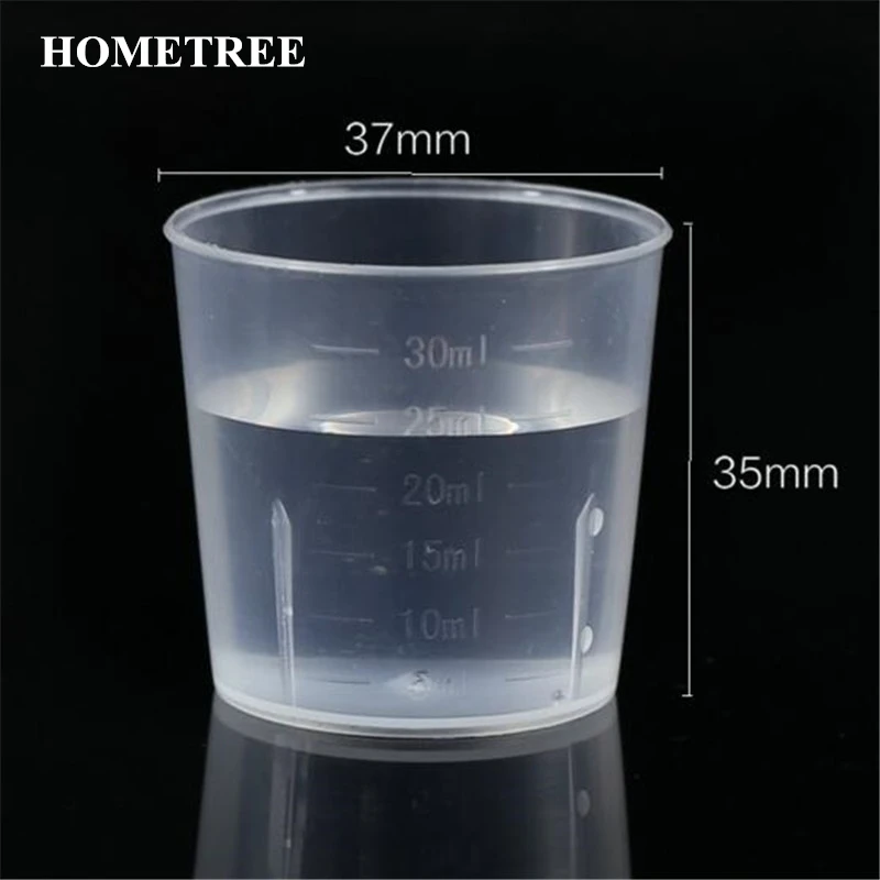 

HOMETREE 2Pcs/Set 30ML Double-sided Engraved Degree Cup Of Liquid PE Liquid Drug Cosmetic Plastic Small Cup Measuring Cup H650