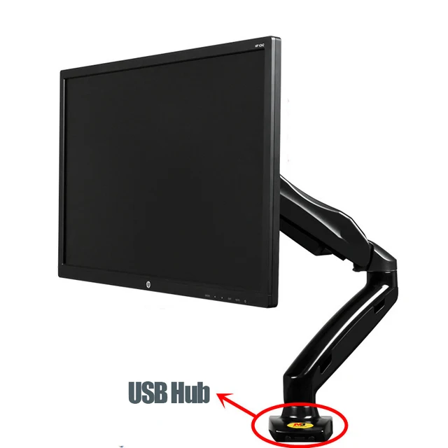 17 27 Desktop Led Monitor Holder Nb F80 Computer Screen Monitor Mount Stand Full Motion Swivel Arm Gas Spring 4 4 14 3lbs Tv Mount Aliexpress
