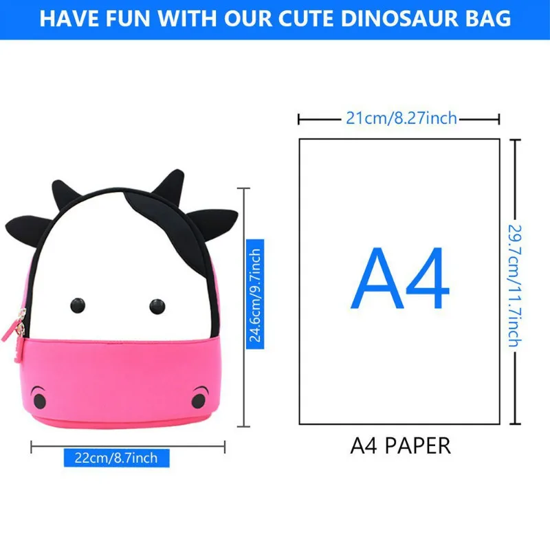 NOHOO 3D Animals Printing School Backpacks for Children Waterproof Cartoon Kids School Bags for Girls Mochila Escolar Toddler's (7)