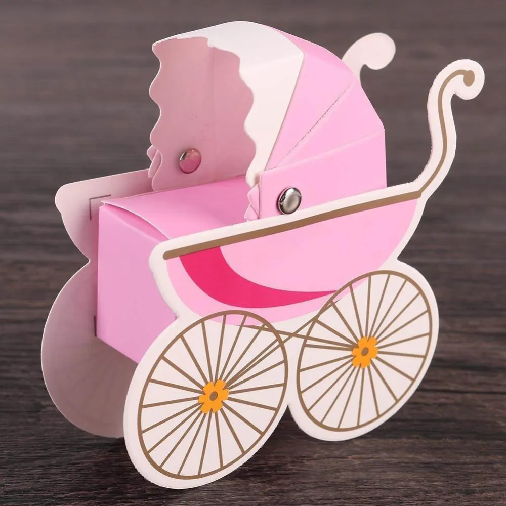 10 шт., Подарочная сумка для детской коляски в форме конфетных коробок с мультяшным ящиком, Подарочная сумка для дня рождения, праздничная коробка, украшение душевой кабины для малышей, розовый/синий цвет