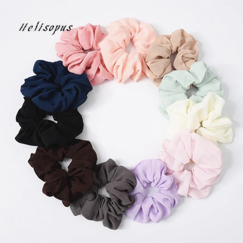 

Helisopus New Bobble Hair Rope Simple Pure Color Elastic Headband Women Hair Scrunchie Ponytail Holder Women Hair Accessories