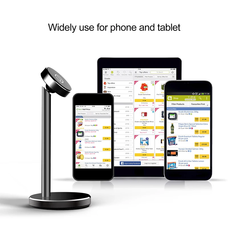 Goedkoop LINGCHEN Telefoon Houder Magnetische Desk Stand Voor iPad Universele Mobiele Telefoon Tablet 360 Rotatie Magneet Tablet Stand Mount Houder