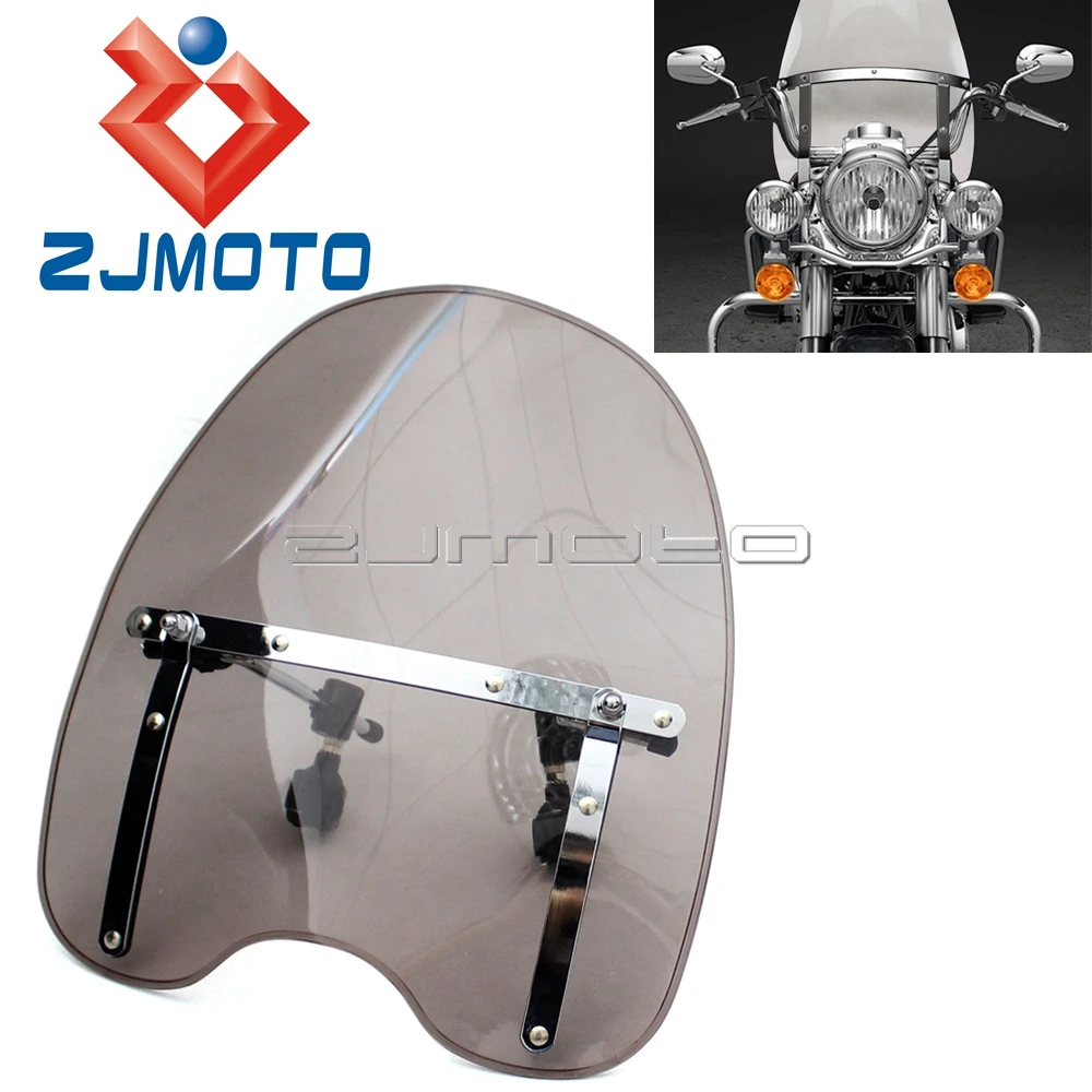 Universal Motorcycle Windshield Windscreen For Harley Honda Yamaha