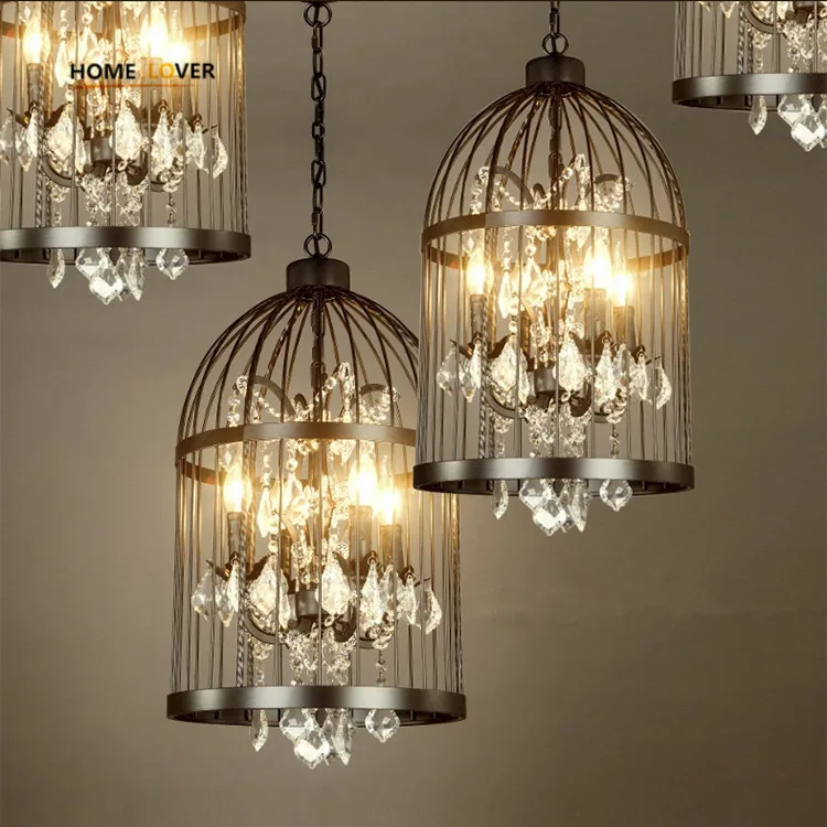 Bird cage led chandelier lighting for bedroom Kitchen Dining room