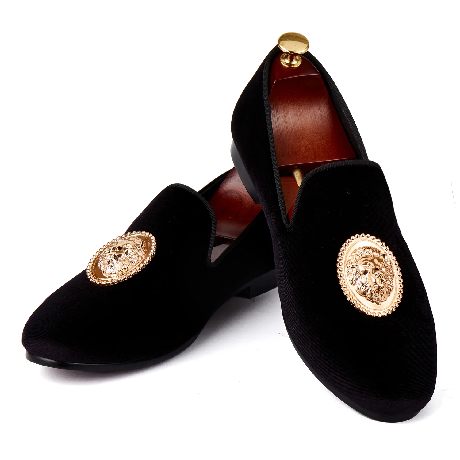 Hebilla azul Planos rojo Harpelunde Negro Vestido Albert Animal Zapatillas Terciopelo Negro Tamaño Zapatos Príncipe Hombres 6 verde Mocasines 14 51qwfat