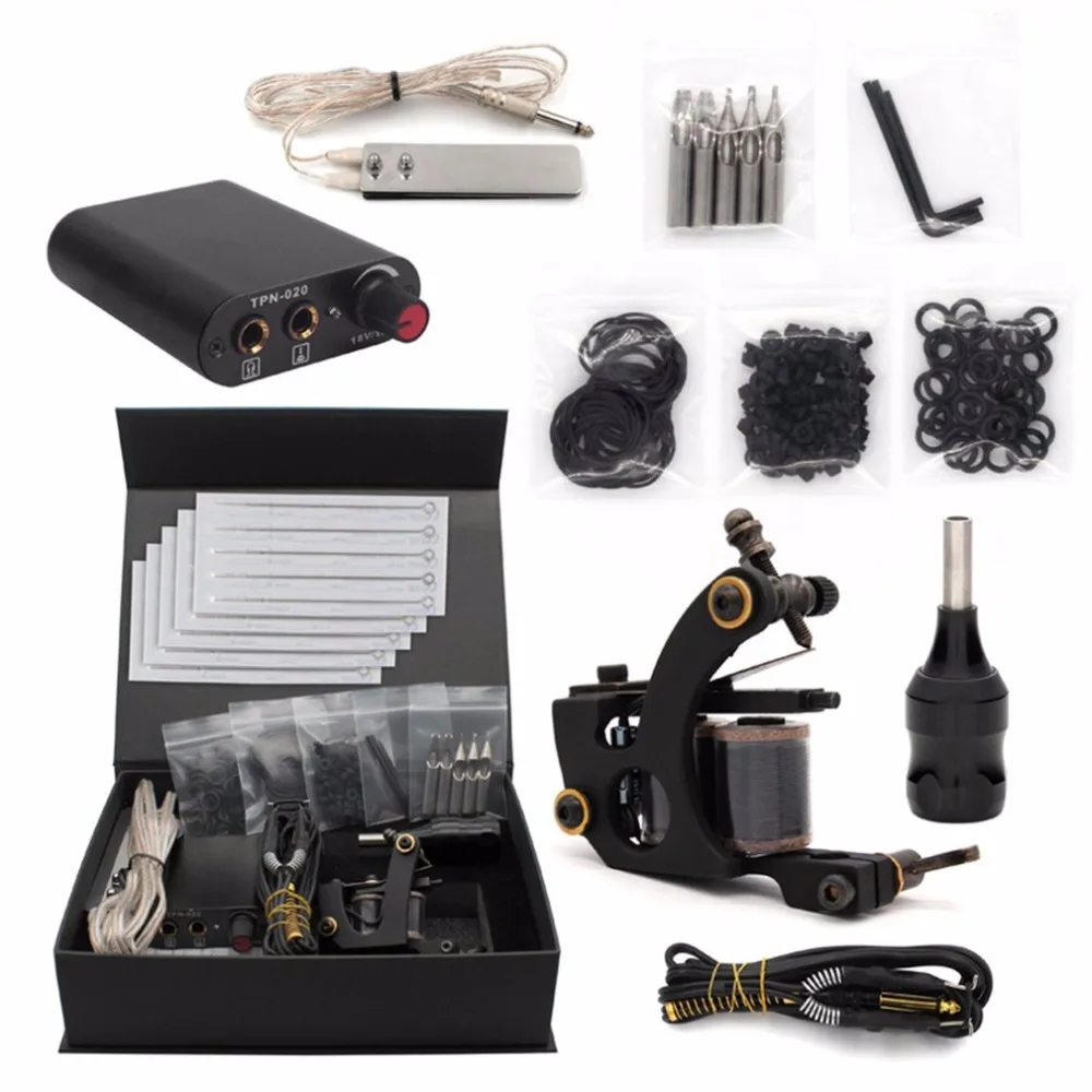 Professional Tattoo Kits Tattoo Gun Power Supplier Needles Body Art
