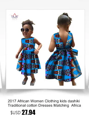 Африканский Костюмы Дашики осенняя одежда для девочек Детское платье для маленьких девочек дети Цветок Gilr Платья для женщин Нет brw WYT12