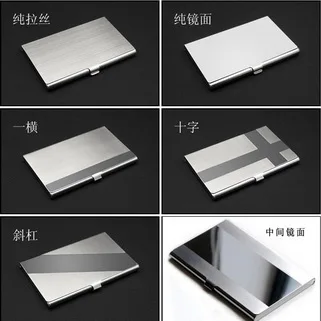 

by dhl or fedex 100pcs Card Holder Stainless Steel Silver Aluminium Credit Card Case Women Wallets Nueva Vogue Men ID Card Box