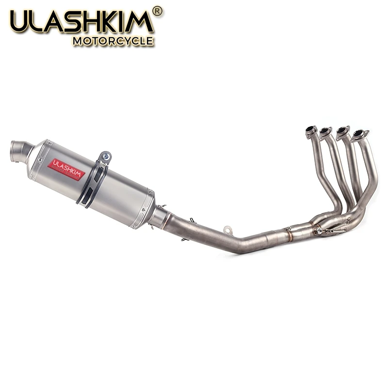 

Motorcycle Full System Exhaust Muffler Modified Middle Link Pipe Slip On For kawasaki Z800 2013 2014 2015 2016