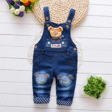 Autumn Baby Boy Girls Denim Overalls Children Jeans Jumpsuit Kids Clothes Toddler Pants Rompers for 1-4year