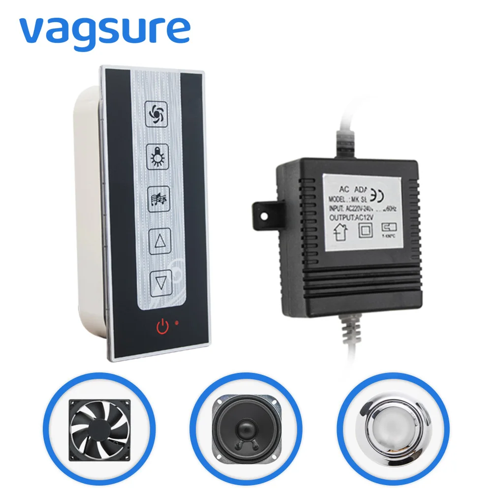 

1set ( Controller+Transformer+Exhaust Fan+Speaker+Roof Light ) Shower Room Control Shower Spare Parts