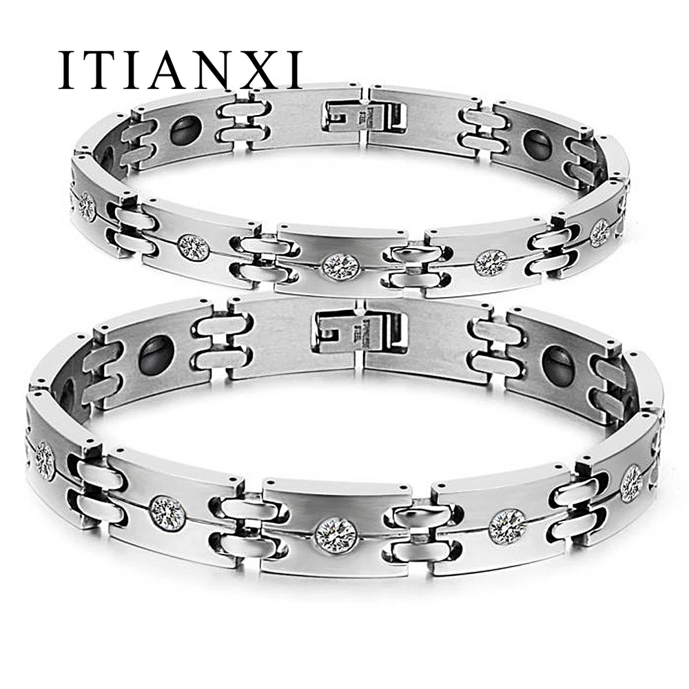 ITIANXI New Lovers' Bracelet Fashion 316L Stainless Steel Cubic