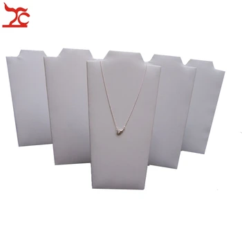 

White PU Pendant Foldable Display Easel Shelf 5Pcs/Lot Necklace Storage Organizer Holder Stand Rack 12.3*22.5cm