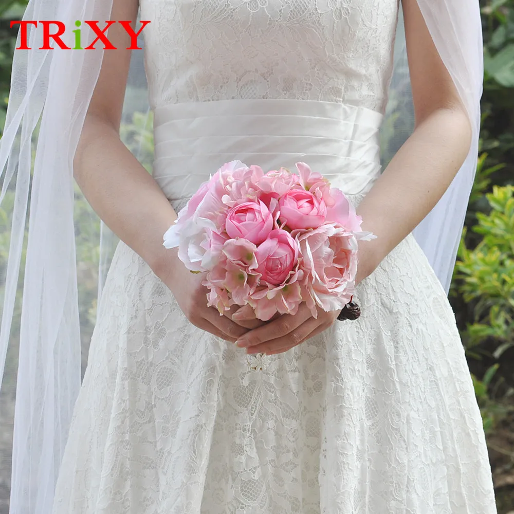 TRiXY B9 потрясающее свадебное украшение для подружки невесты Искусственные цветы розы цветы для свадебного букета романтический свадебный