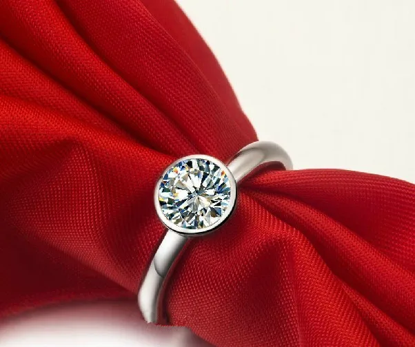 Precious NSCD Simulated 1 Carat Diamond Ring SET Engagement Wedding Solitaire 