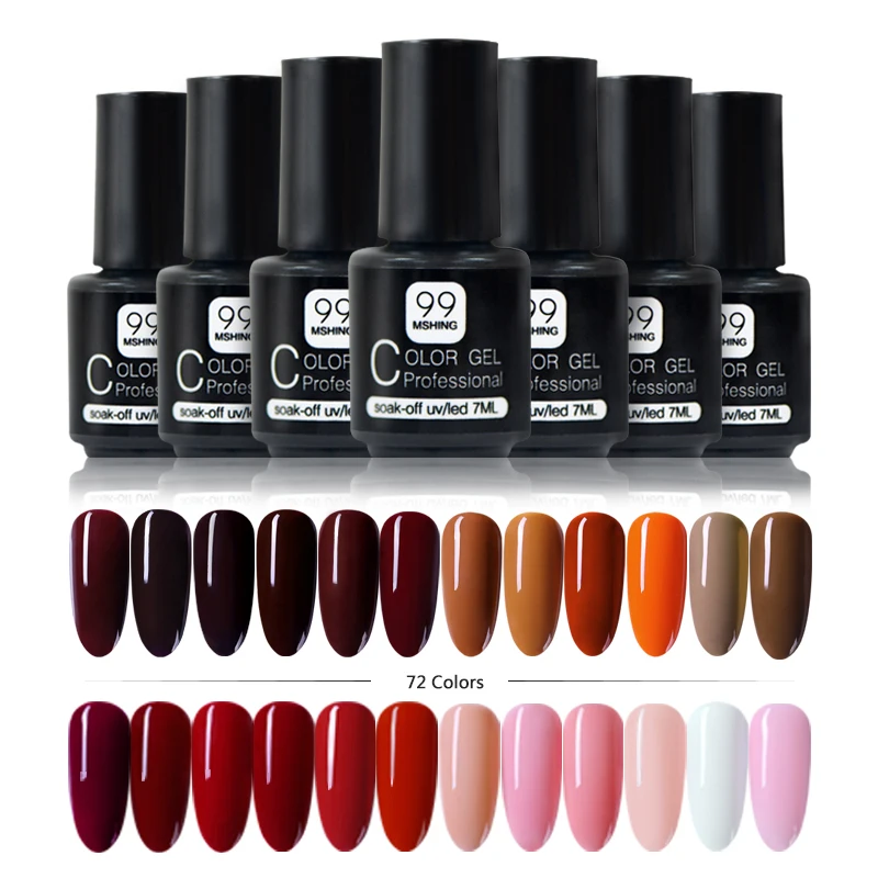 

MSHING99 Gel Polish Set All For Manicure Semi Permanent Vernis top coat UV LED Gel Varnish Soak Off Nail Art Gel Nail Polish