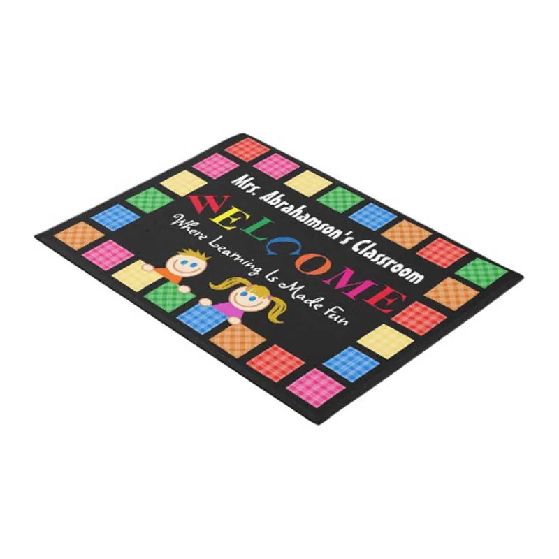 

Personalized Teacher's Fun Welcome DoormatHome Decoration Entry Non-slip Door Mat Rubber Washable Floor Home Rug Carpet