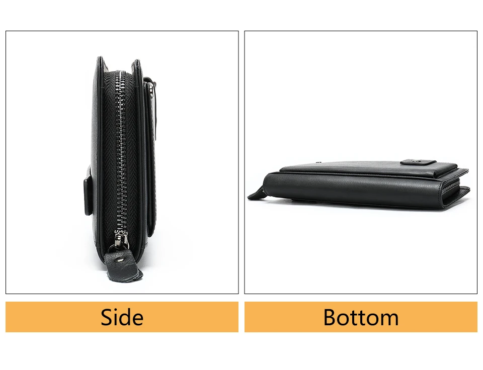 20 Men's Wallet Genuine Leather Wallet MaleMen Clutch Bags Long Clutch Purse for Men Walllets with Coin Zipper for Credit Card