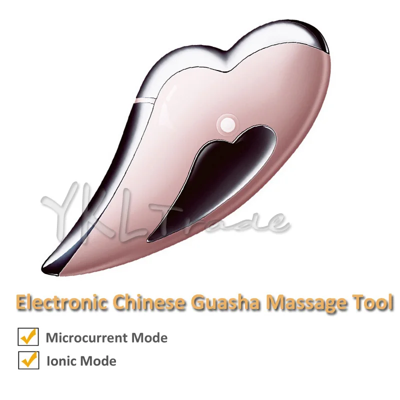 Microcurrent Ionic Electric Scraping Massager Chinese Guasha Tool Facial Plate Body Massage Gua