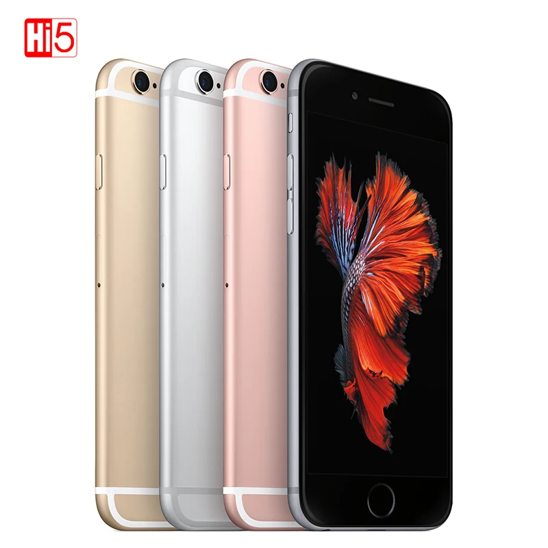 Разблокированный Apple iPhone 6S плюс 16 Гб/64/128 ГБ iOS двухъядерный процессор, 2 Гб Оперативная память Встроенная память 5," 12.0MP Камера LTE, отпечаток пальца, 4K видео мобильных телефонов